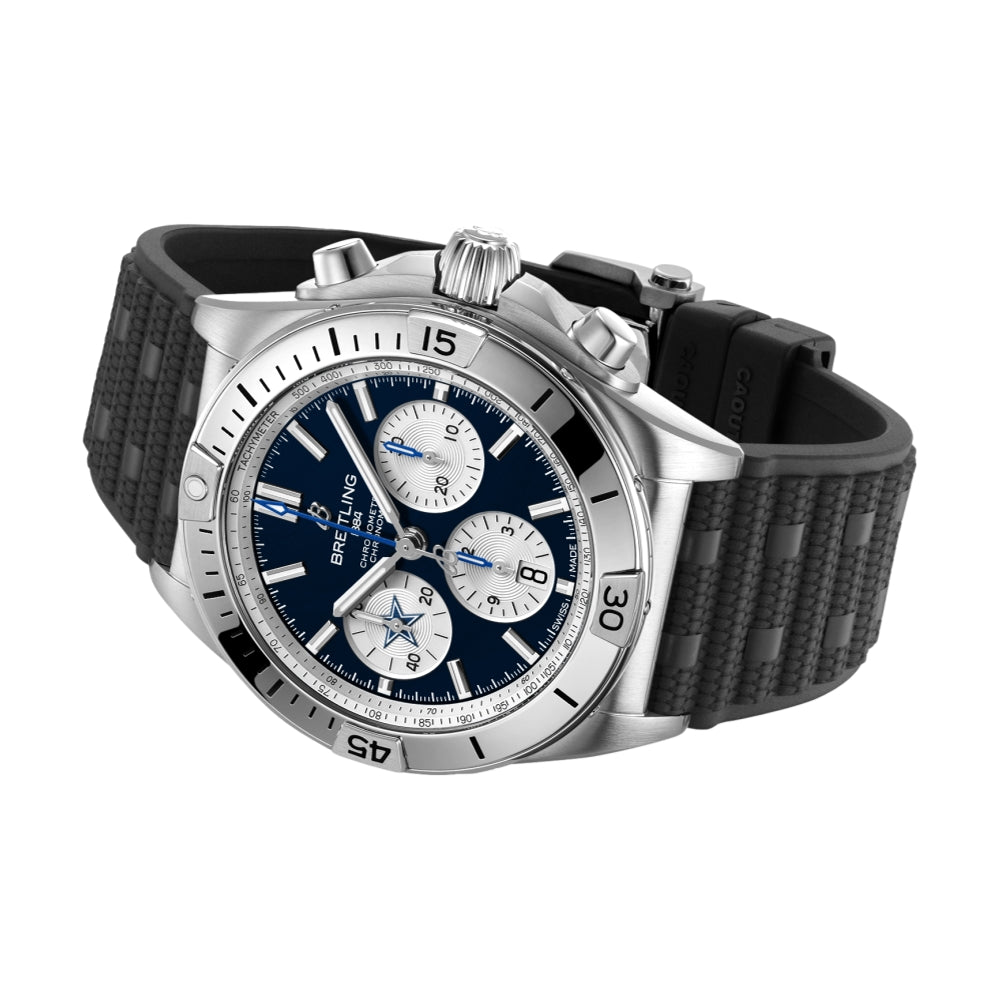 Chronomat B01 NFL Dallas Cowboys Limited Edition, 42mm on Rubber Strap