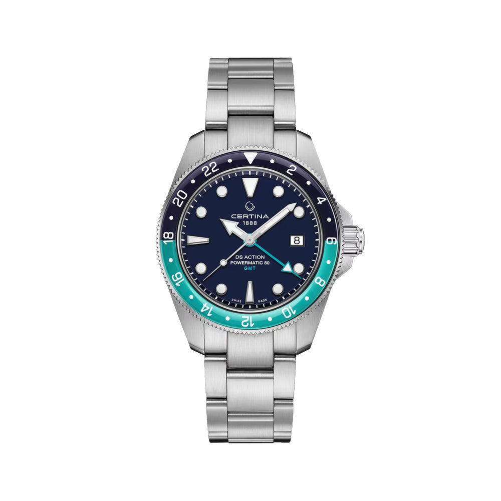DS Action GMT Powermatic 80 41mm - Blue on Bracelet