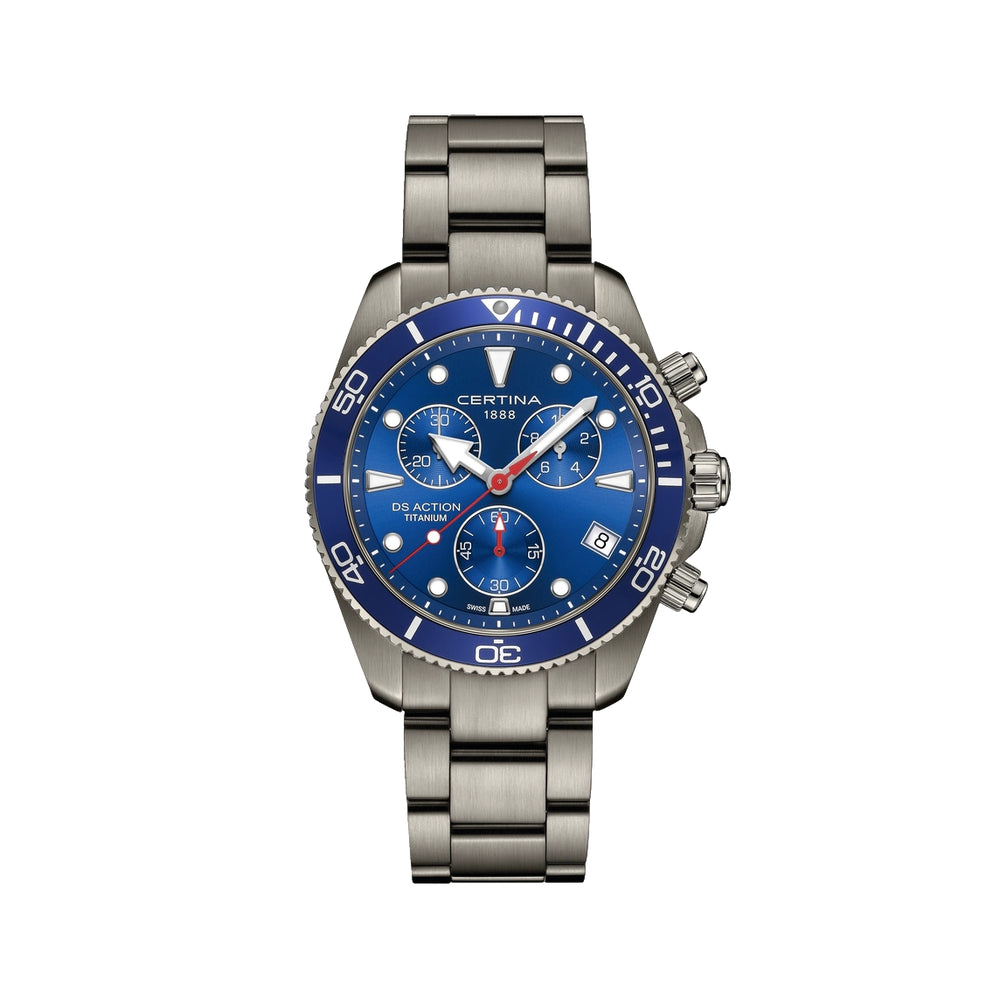 DS Action Quartz Chrono Titanium 42mm - Blue on Bracelet