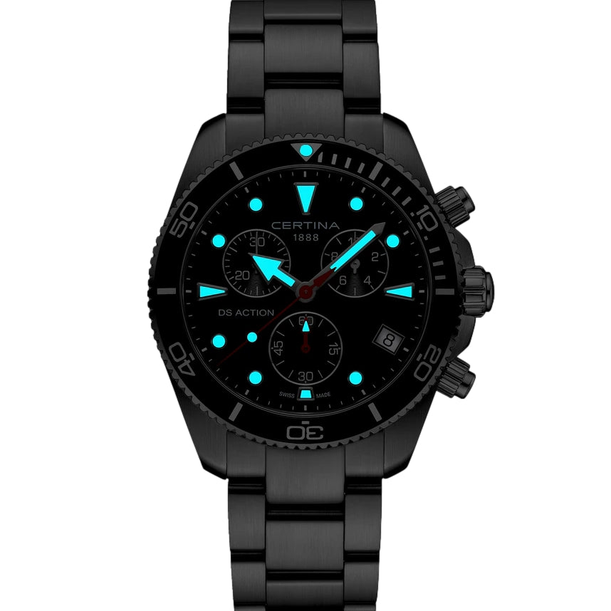 DS Action Quartz Chrono 42mm - Black on Bracelet