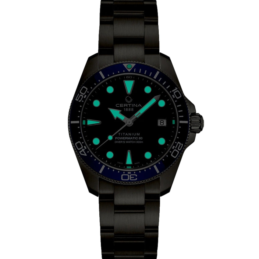 DS Action Diver “New DS Concept Extreme Shock Resistance” Titanium 38mm - Blue on Bracelet