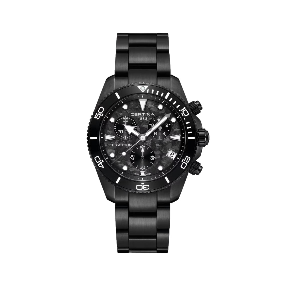 DS Action Quartz Chrono Black PVD 42mm - Black on Bracelet