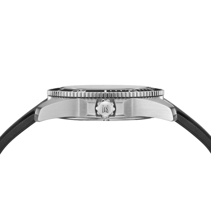DS Action 40mm - Black on Rubber Strap