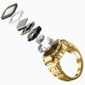 CRW001G-9 Gold Ion Plated Watch Ring