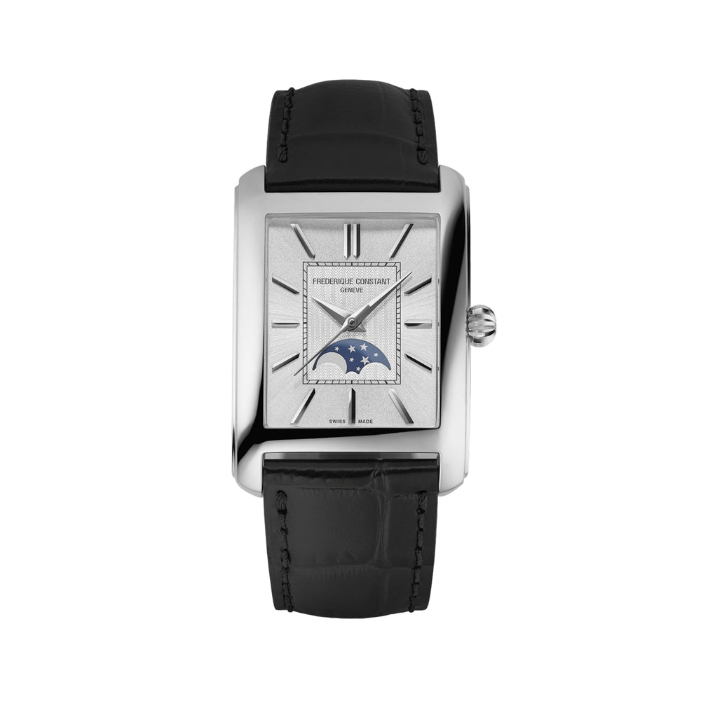 Classics Carrée Moonphase Automatic 42.3mm - Silver on Leather Strap