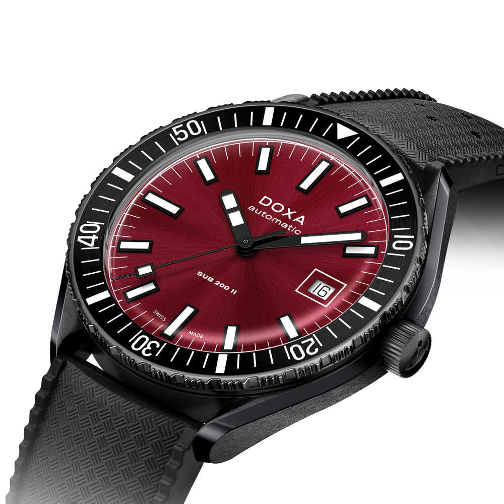SUB 200 II Redcoral 44mm - Red on Rubber Strap