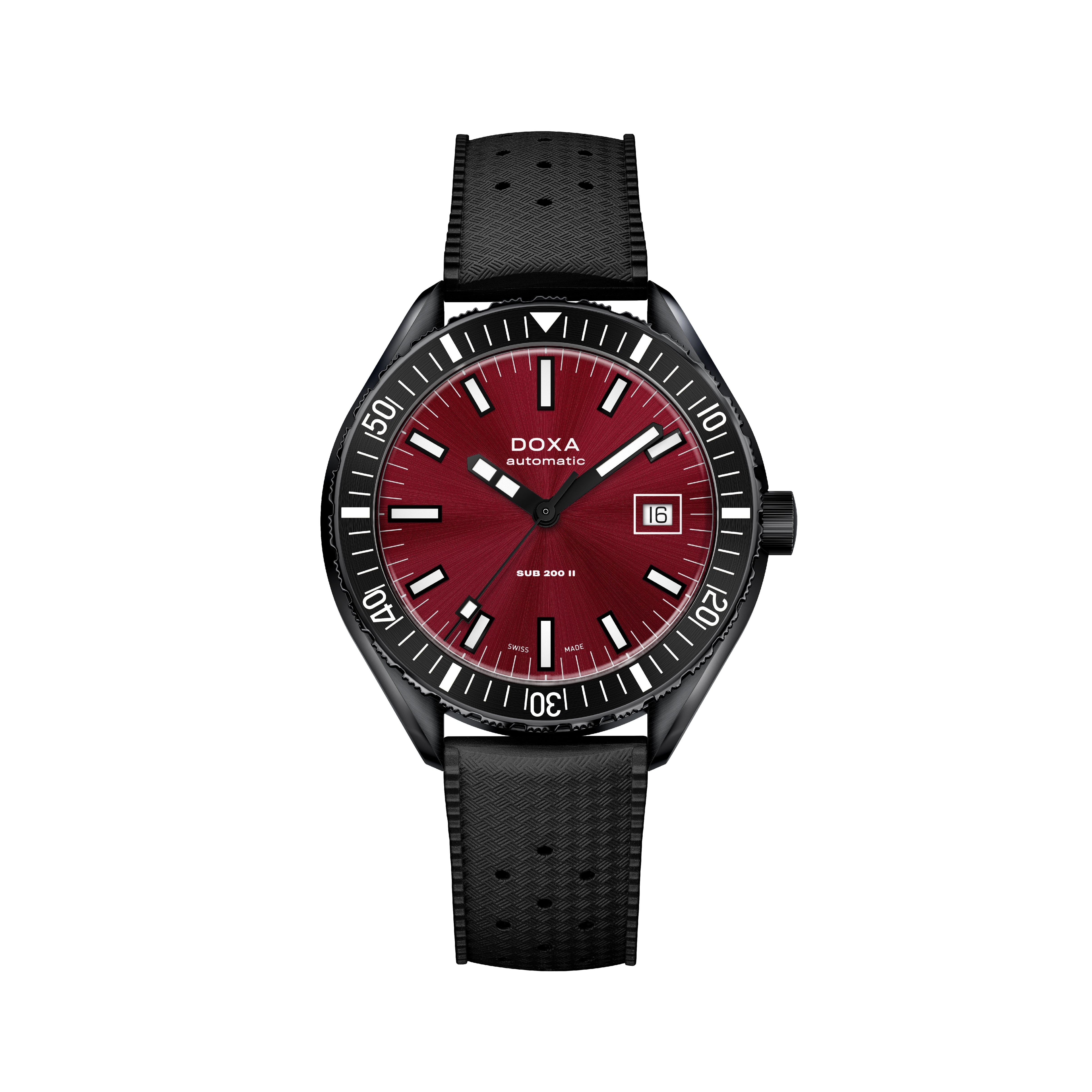 SUB 200 II Redcoral 44mm - Red on Rubber Strap - Teddy Baldassarre