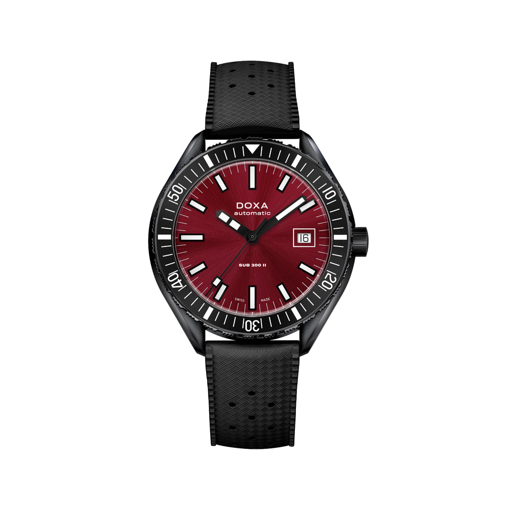 SUB 200 II Redcoral 44mm - Red on Rubber Strap