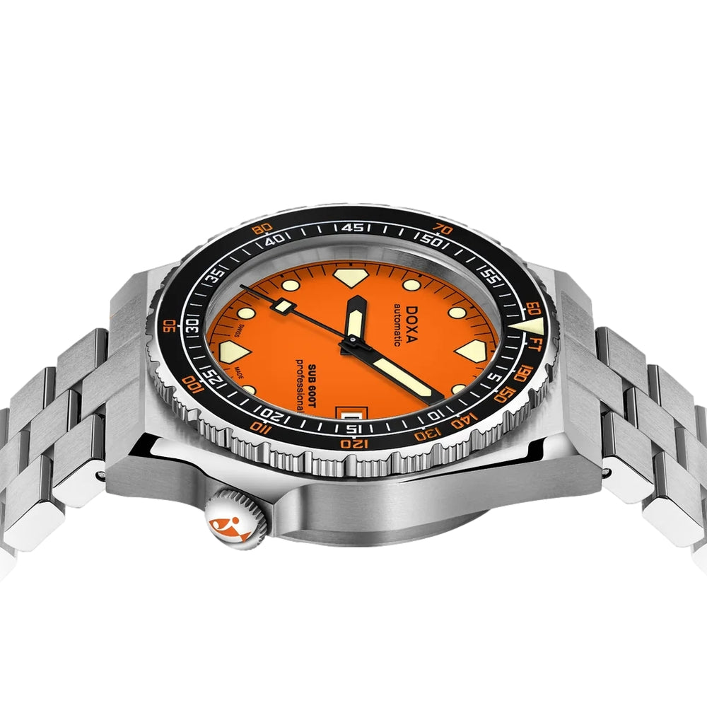SUB 600T Professional Ceramic Bezel 40mm - Orange on Bracelet