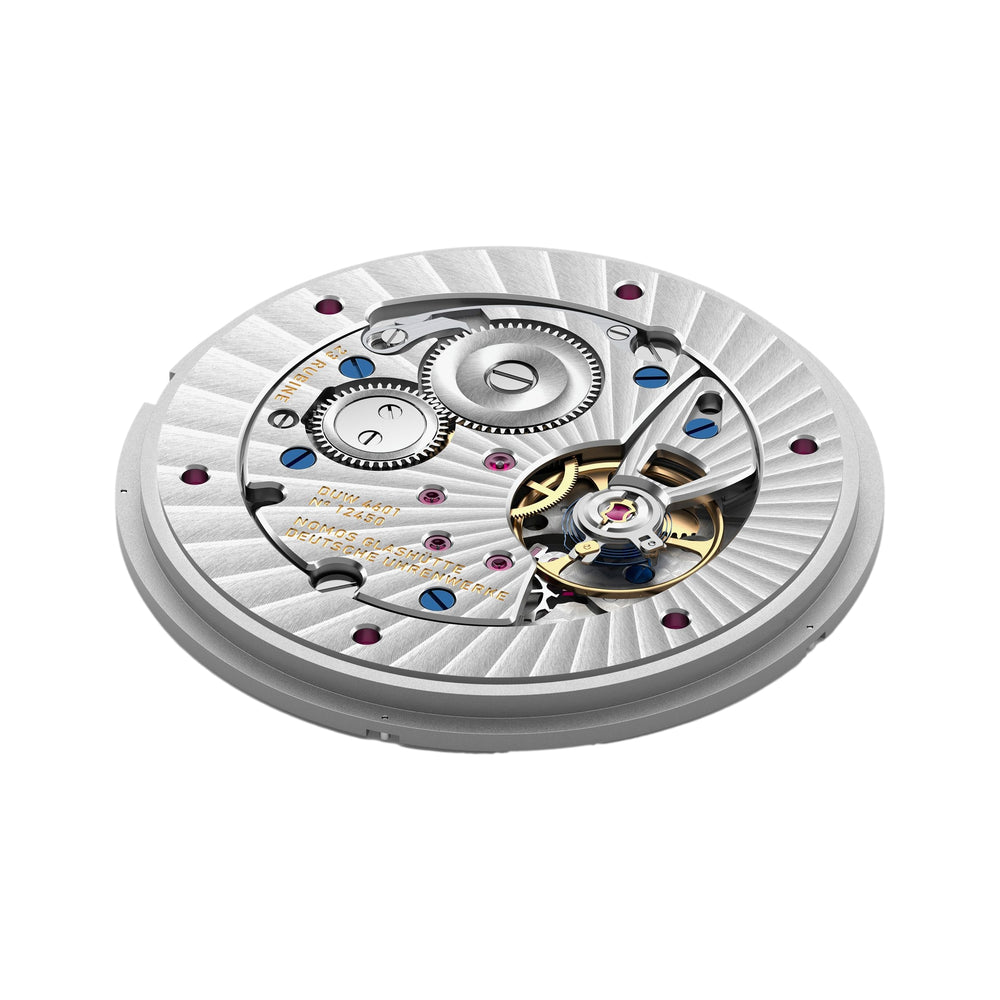 Minimatik Date Gold Hands 39mm - White Silver-Plated on Leather Strap