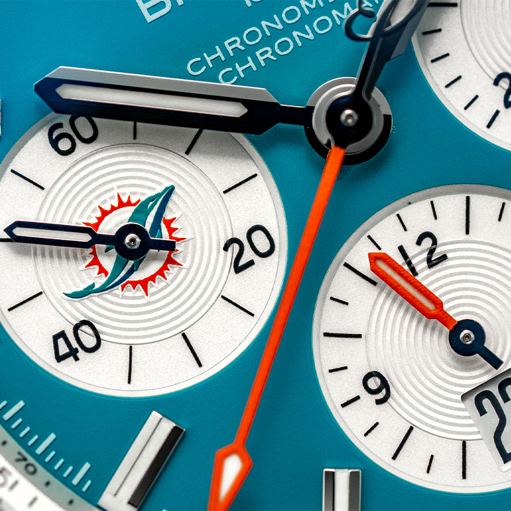 Chronomat B01 NFL Miami Dolphins Limited Edition, 42mm on Rubber Strap