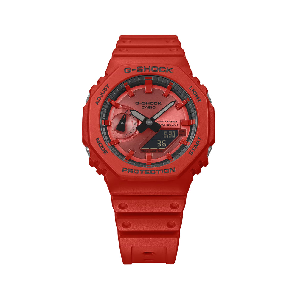 GA2100RRB-4A Analog-Digital 2100 Series 45.4mm - Red on Resin Strap
