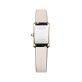 Hampton 10861 Quartz Gold-Tone PVD 28mm - Silver on Leather Strap