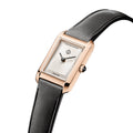 Hampton 10861 Quartz Gold-Tone PVD 28mm - Silver on Leather Strap