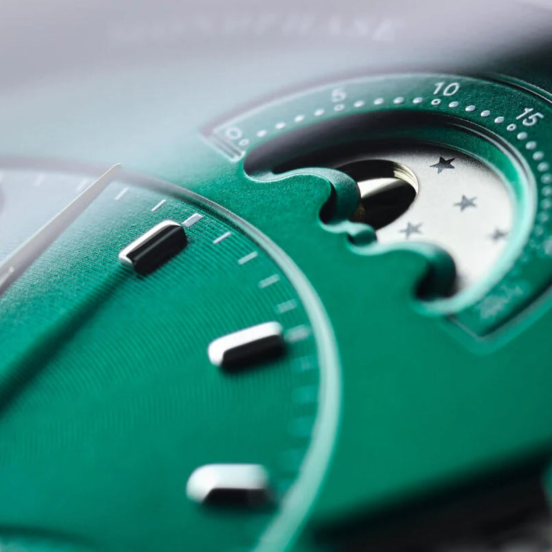 PanoMaticLunar 40mm - Green on Bracelet