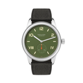 Club Campus Glass Back 38.5mm - Olive on Leather Strap