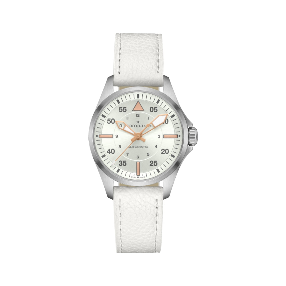 Pilot 36mm White Dial on White Strap