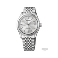 Seiko Presage Classic Series 38mm silver dial watch with stainless steel bracelet