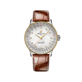 Navitimer Automatic Two-Tone 36mm - White, Mother-of-Pearl, Diamond-Set on Leather Strap