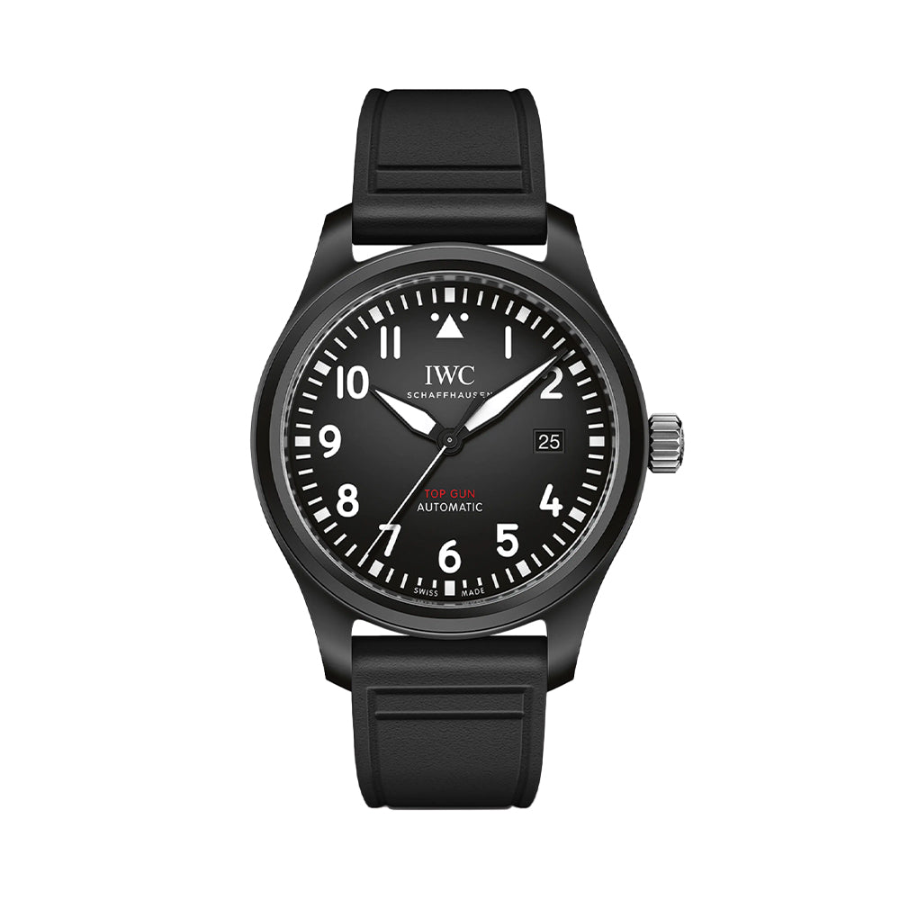 Pilot's Watch Automatic Top Gun 41mm - Black on Rubber Strap