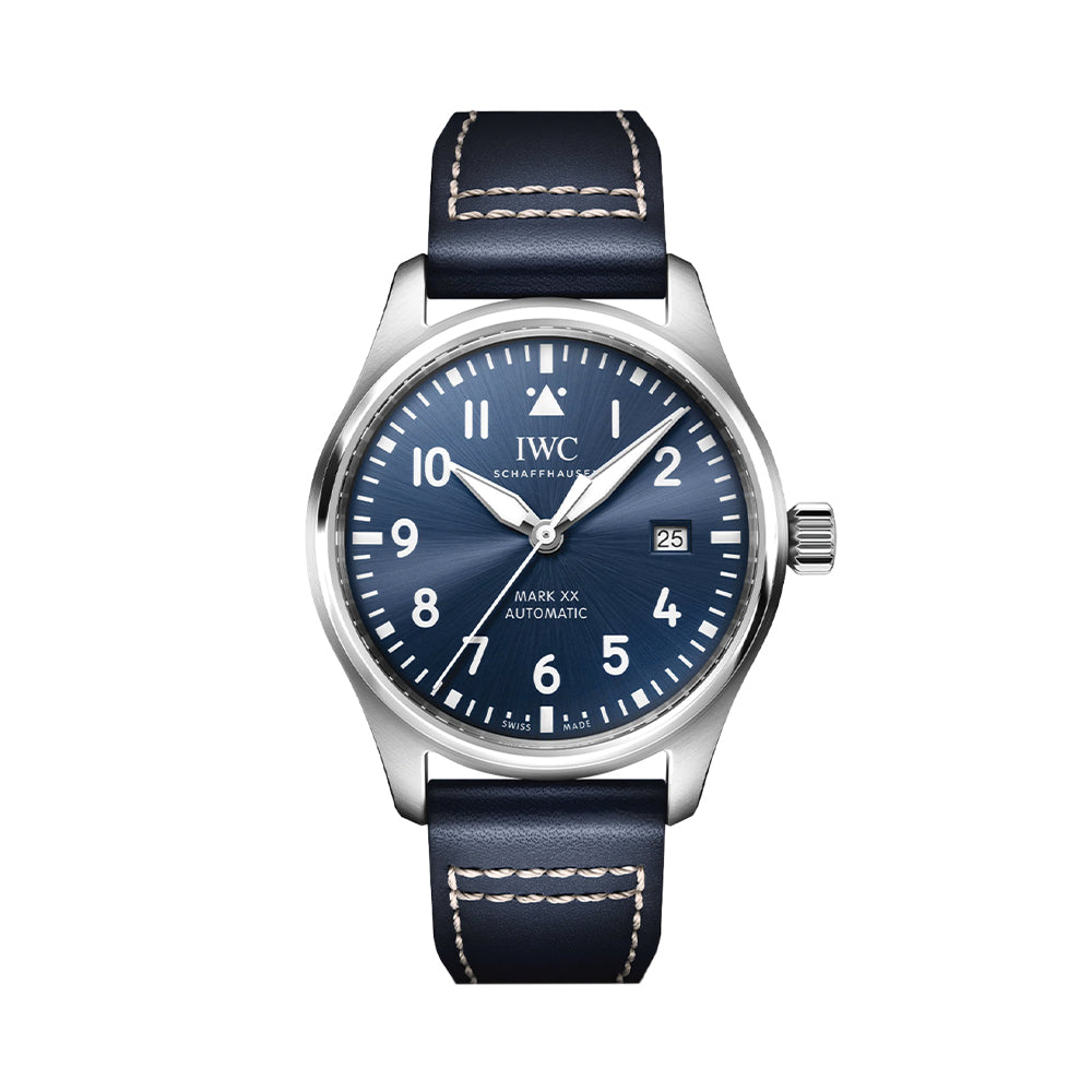 Pilot's Watch Automatic Mark XX 40mm - Blue on Leather Strap
