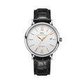 Portofino Automatic Gold Accents 40mm - Silver on Leather Strap