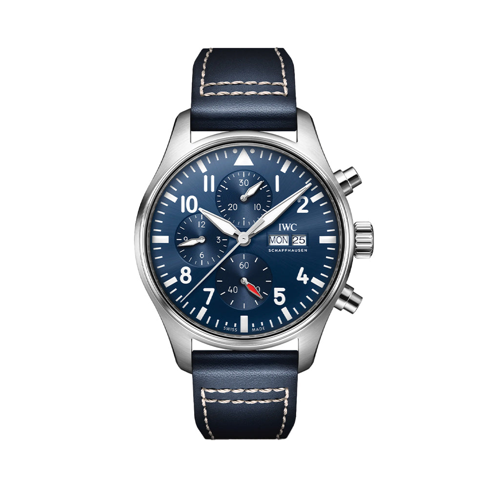 Pilot's Watch Chronograph 43mm - Blue on Leather Strap
