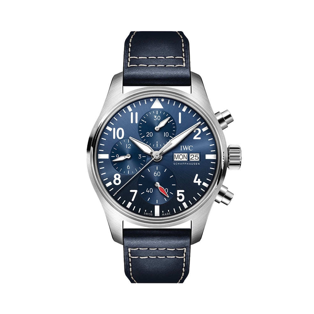 Pilot's Watch Chronograph 41mm - Blue on Leather Strap