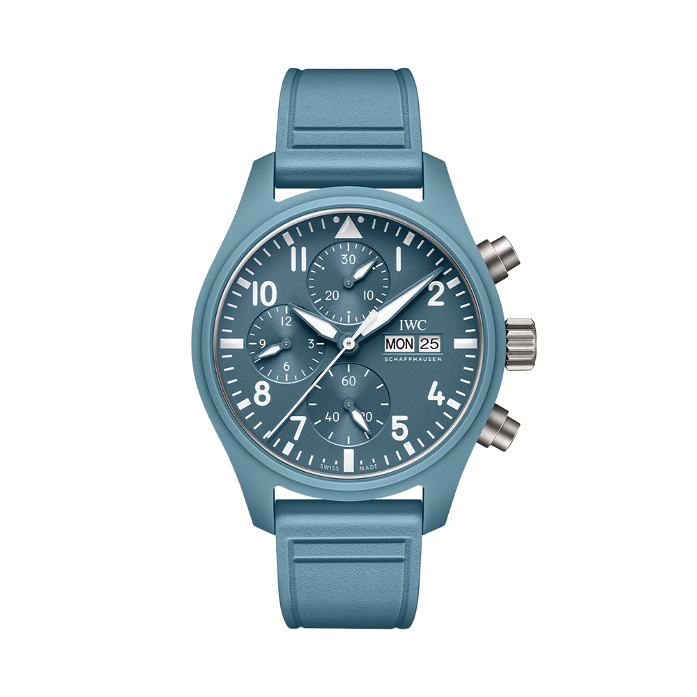 Pilot’s Watch Chronograph TOP GUN Miramar Ceramic Case 41mm - Blue on Rubber Strap