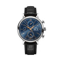 Portofino Chronograph Gold Accents 42mm - Blue on Leather Strap