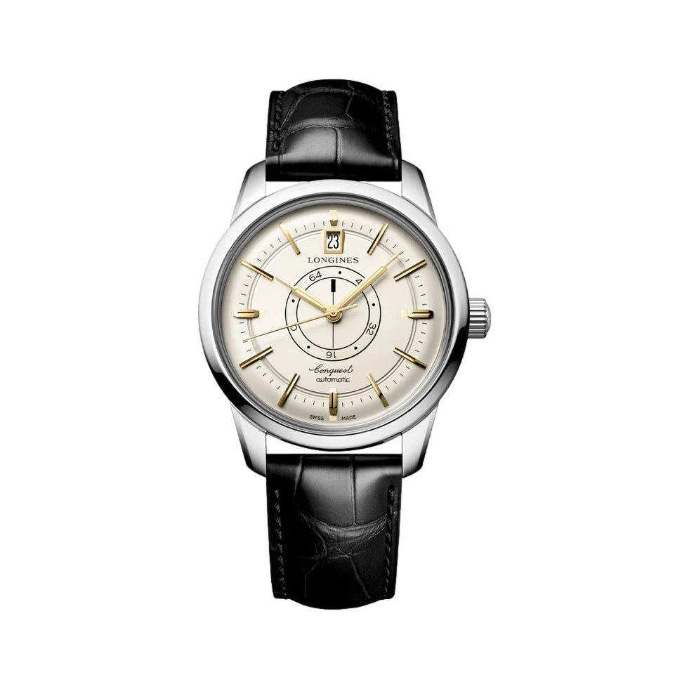Conquest Heritage Central Power Reserve Champagne Dial, 38 mm
