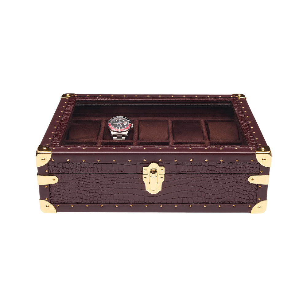 Brompton Optic Ten Watch Box - Brown