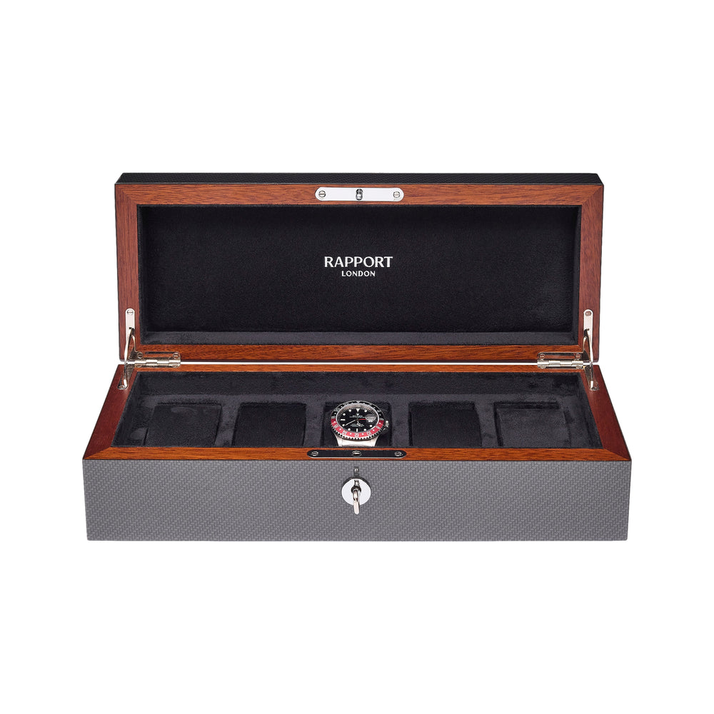 Five Watch Box - Carbon Fiber