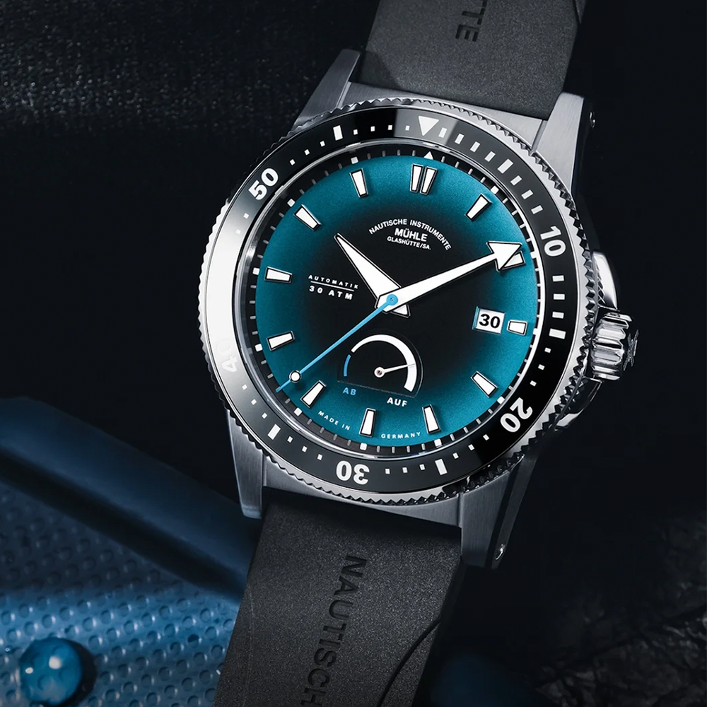 Sportivo Power Dive 42.5mm - Turquoise on Rubber Strap