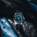 Sportivo Power Dive 42.5mm - Turquoise on Rubber Strap