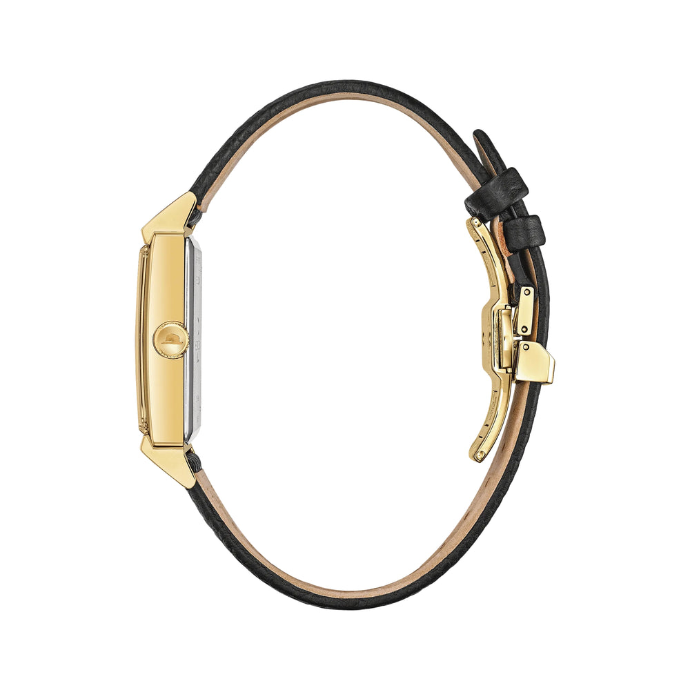 My Way Gold-Tone 29.5mm - Silver on Leather Strap