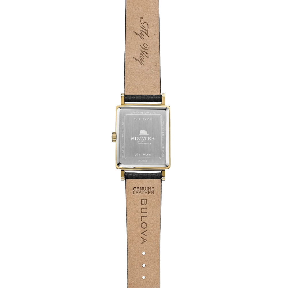 My Way Gold-Tone 29.5mm - Silver on Leather Strap