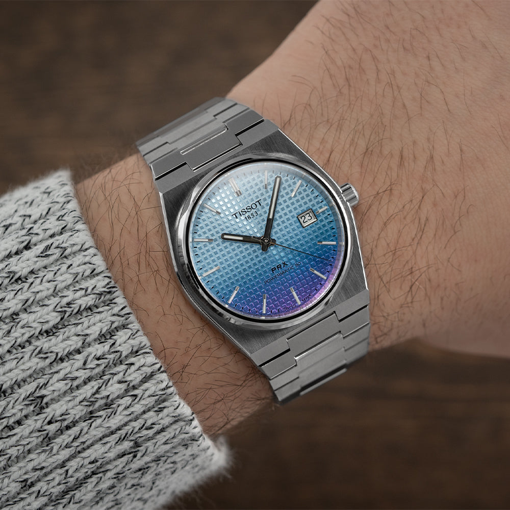 PRX Automatic Powermatic 80 40mm Blue Gradient on Bracelet