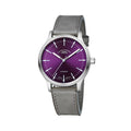 Panova 40mm - Violet on Leather Strap