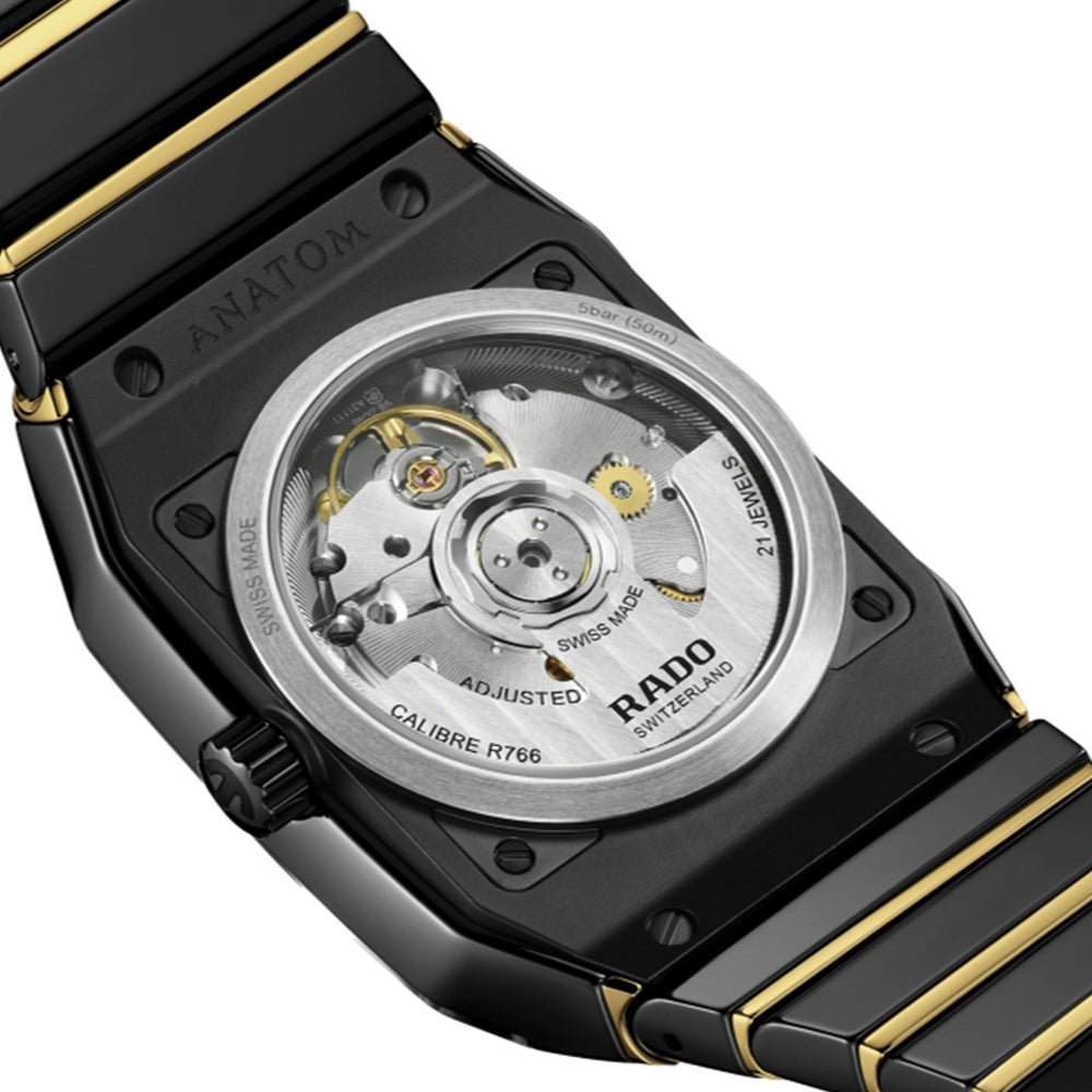 Anatom Automatic Ceramic and Gold PVD Coated Stainless Steel 32.5mm - Black on Bracelet