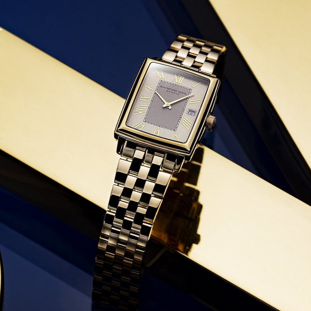 Toccata Square Gold-Tone 28mm - Champagne on Bracelet