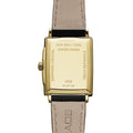 Toccata Square Yellow-Gold 28mm - White on Leather Strap