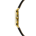 Toccata Square Yellow-Gold 28mm - White on Leather Strap