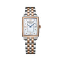 Toccata Square Rose Gold Two-Tone 28mm - White, Mother-of-Pearl w/ Diamonds on Bracelet