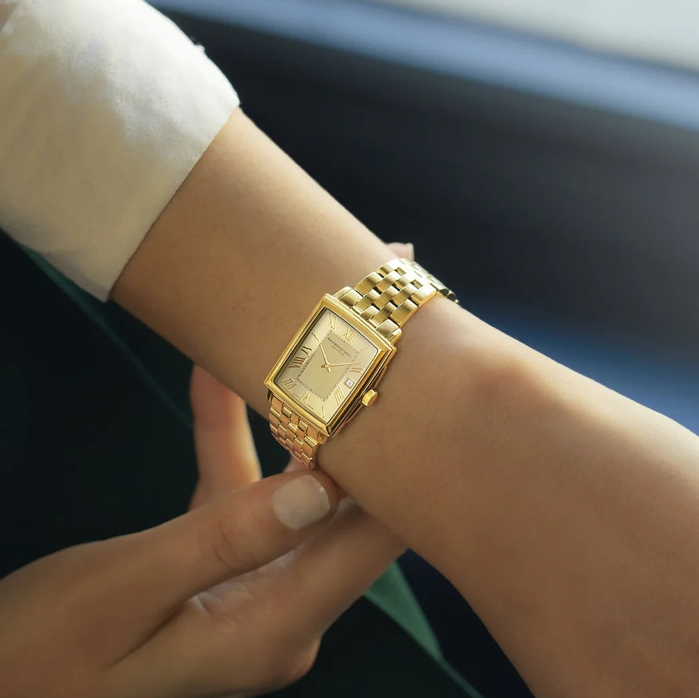 Toccata Square Gold-Tone 28mm - Champagne on Bracelet