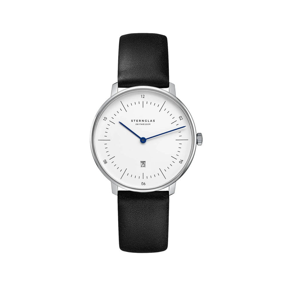 Naos XS Quartz 33mm - White on Leather Strap