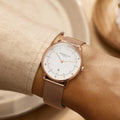 Naos XS Quartz Rose Gold PVD 33mm - White on Bracelet