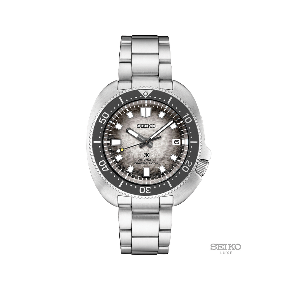 Seiko SPB261 Prospex Built for the Ice Diver U.S. Special Edition on stainless steel bracelet with grey dial