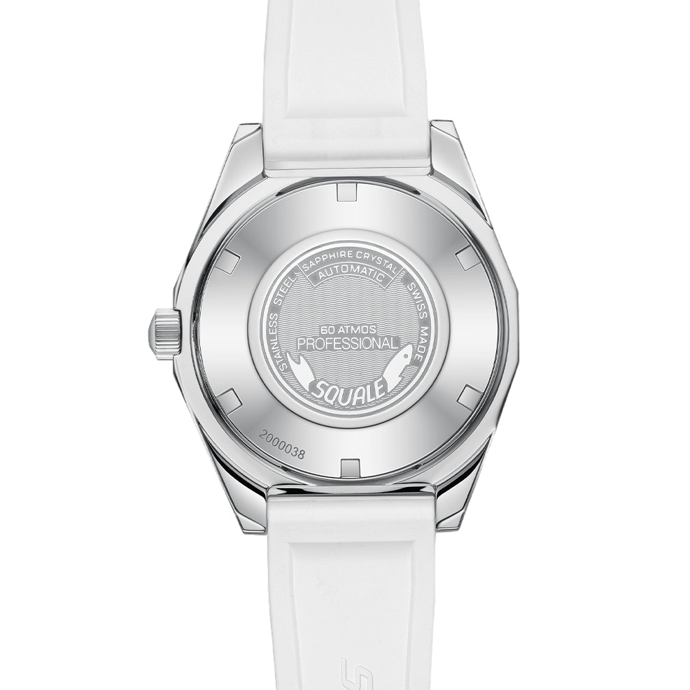Matic S 39.5mm - White on Mosaic Rubber Strap