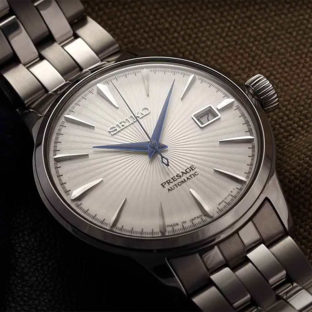 Presage Cocktail Time Silver Dial, 40.5mm SRPB77